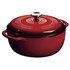 Cast Iron Dutch Oven With Stainless Steel Knob and Loop Handles, 6 Quart, Red