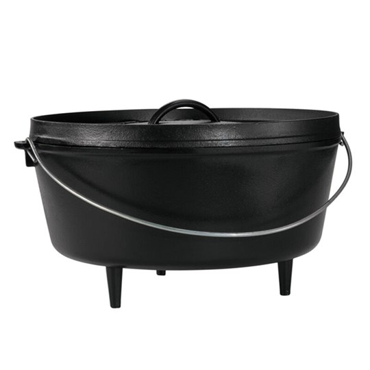 4-Qt Cast Iron Seasoned Camp Dutch Oven with Lid - Camp Cooking, Lodge Cast  Iron