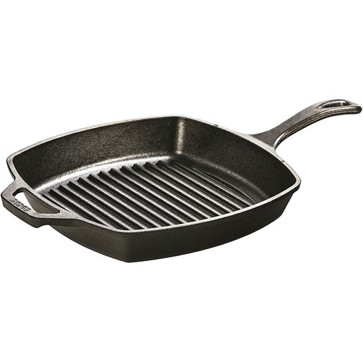 10.5-In Square Cast Iron Seasoned Grill Pan