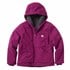 Carhartt Girl's Sherpa Lined Sierra Hooded Jacket in Plum Caspia
