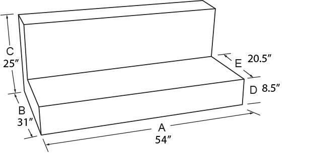 92-Gal L-Shape Steel Liquid Storage Tank