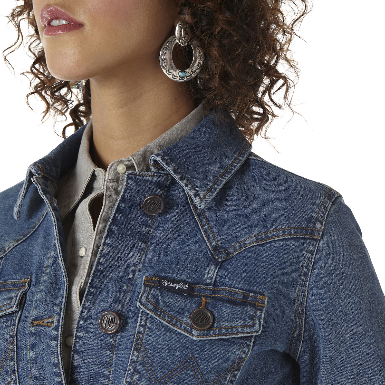 Women's Long Sleeve Classic Denim Jacket
