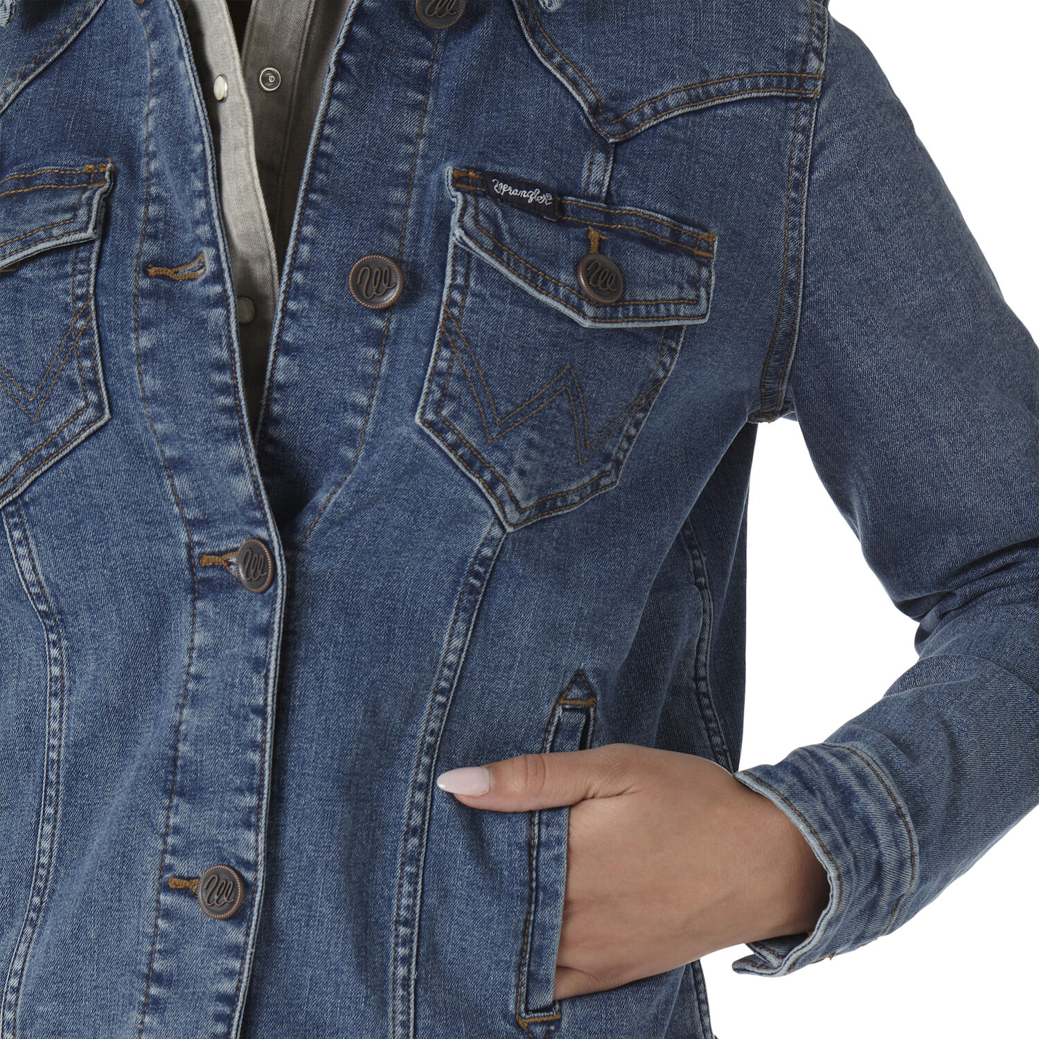 Women's Long Sleeve Classic Denim Jacket