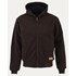 Men's Canvas Hooded Jacket in Dark Brown