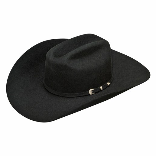 Men's Wool Felt 2X Cowboy Hat in Black