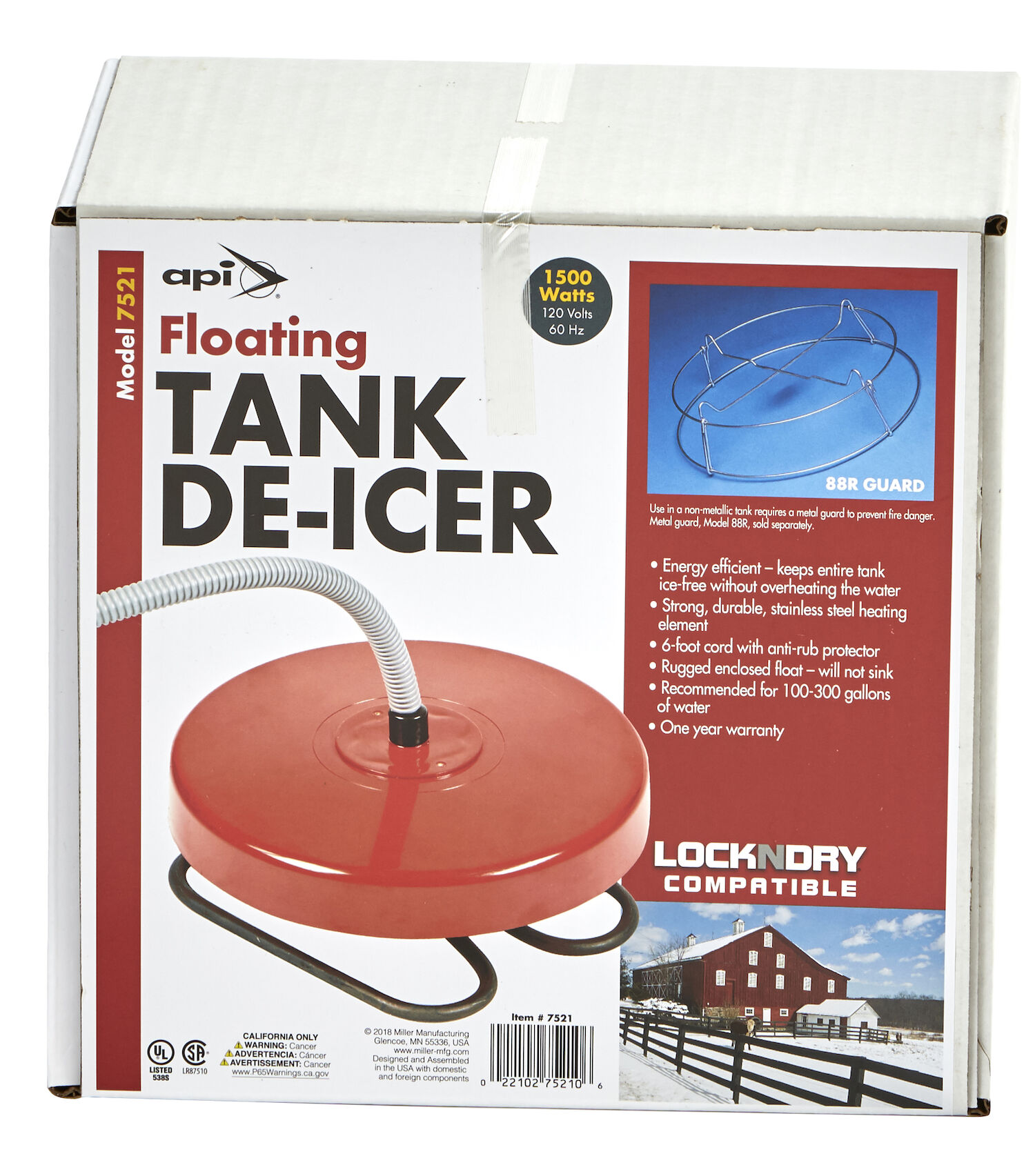 Floating Tank De-Icer, 1500-Watts