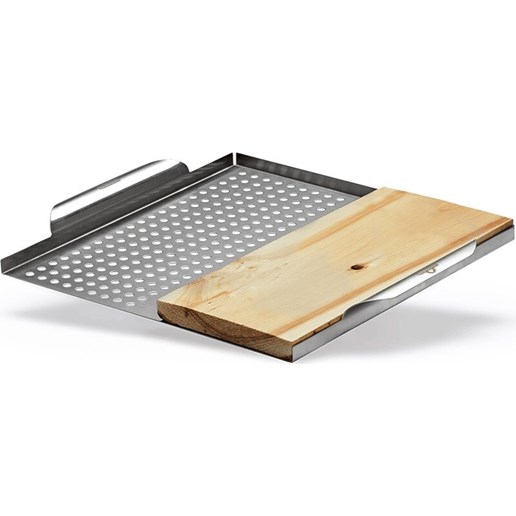 Stainless Steel Multi-functional Grill Topper with Cedar Plank