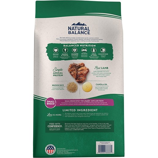 L.I.D. Small Breed Lamb Meal and Brown Rice Adult Dry Dog Food, 12-Lb