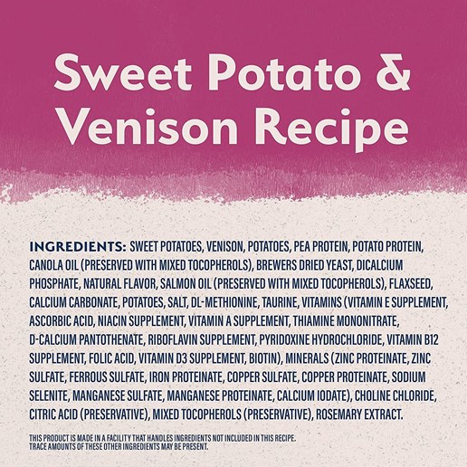 L.I.D. Grain Free Sweet Potato and Venison Dry Dog Food, 22-Lb