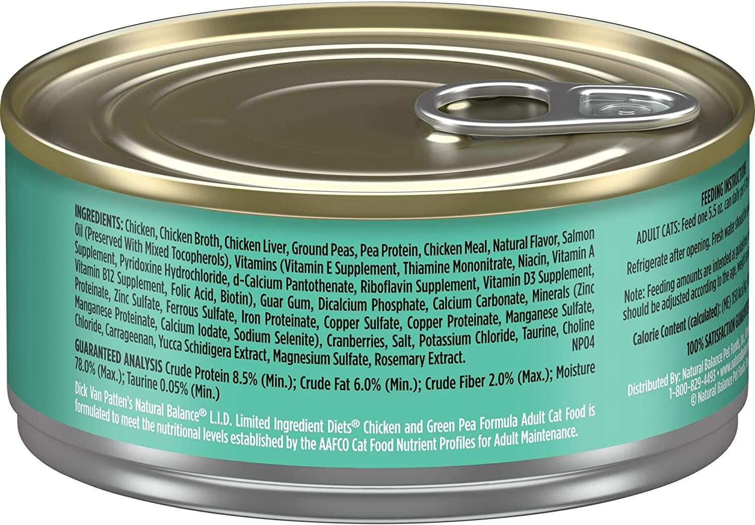 L.I.D. Grain Free Chicken and Gren Pea Wet Cat Food, 6-Oz