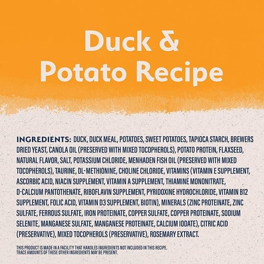 L.I.D. Grain Free Duck and Potato Dry Dog Food, 4-Lb