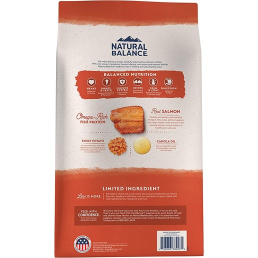 L.I.D. Grain Free Salmon and Sweet Potato Dry Dog Food, 4-Lb