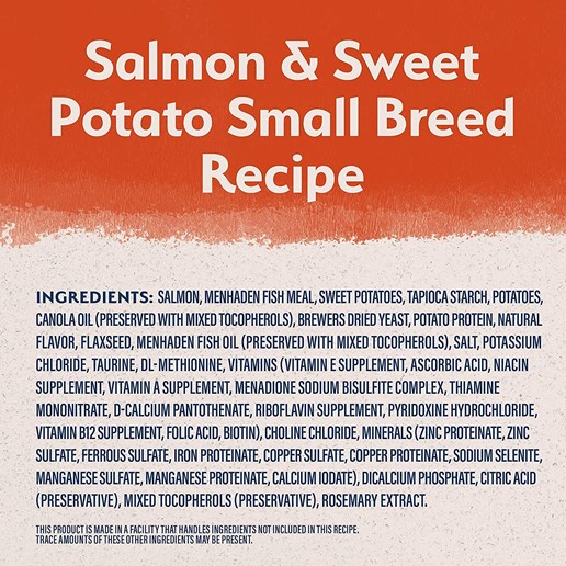 L.I.D. Grain Free Small Breed Salmon and Sweet Potato Dry Dog Food, 4-Lb