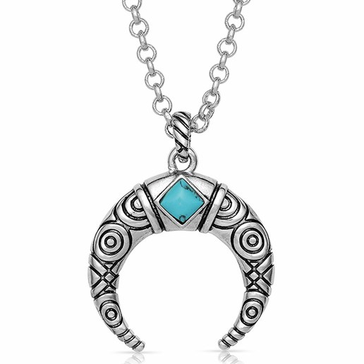 Eye In The Sky Crescent Necklace