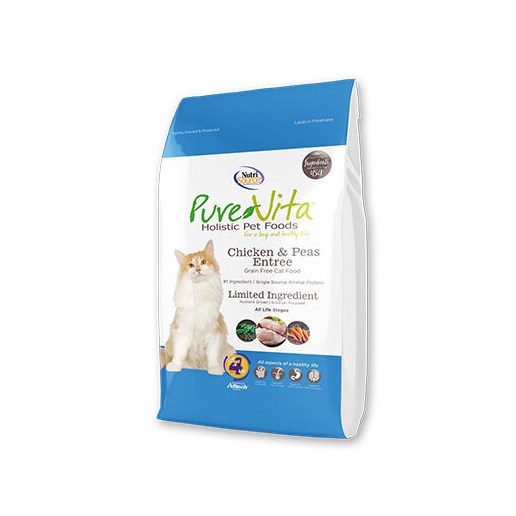 PureVita Grain Free Chicken and Peas Entree, 15-lb Bag Dry Cat Food