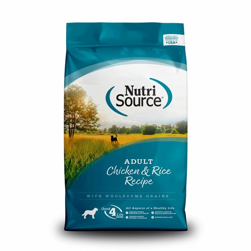 NutriSource Chicken & Rice Adult Dry Dog Food, 5-Lb Bag 