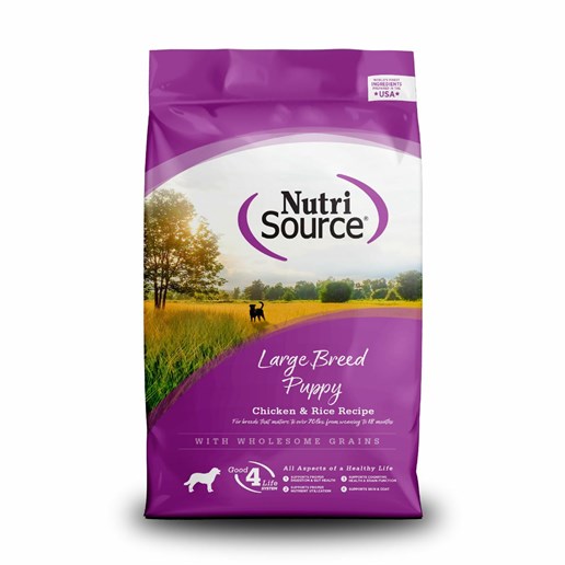 NutriSource Large Breed Puppy Chicken & Rice Dry Dog Food, 15-Lb Bag 