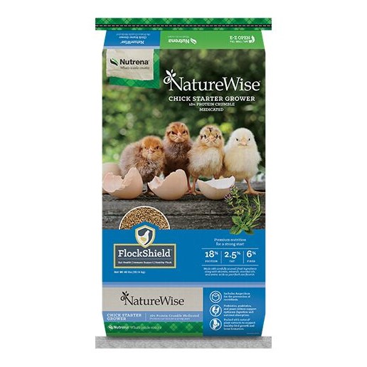 NatureWise Medicated Chick Starter-Grower Crumbles, 40-Lb