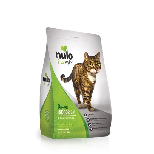 Nulo FreeStyle Indoor Cat Grain-Free Duck & Lentils Dry Food, 5-Lb Bag