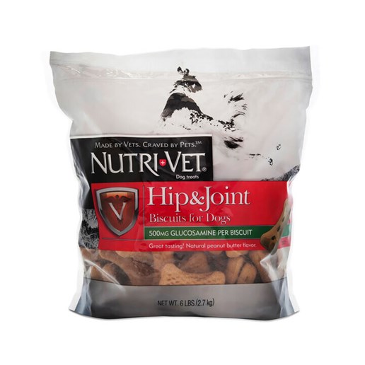 Nutri Vet Hip and Joint Biscuits for Dogs, 6-lb Bag