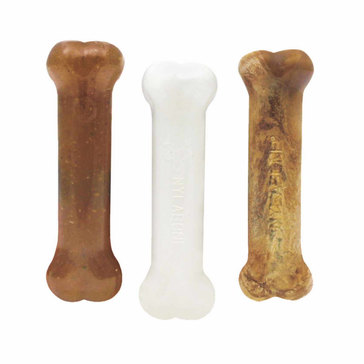 Nylabone Starter Kit Chew Toys & Treat Puppy Dog Toy, 3 Pack
