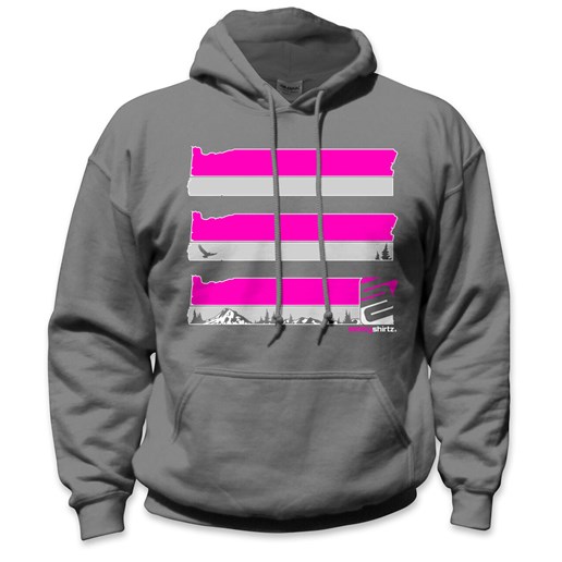 Oregon Safety Hoodie, in Pink and Gray