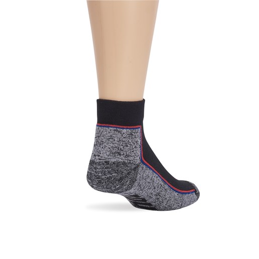 Extended Cushion Ankle Sock in Black, Men's & Women's Small / Medium