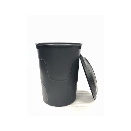 32-Gal Plastic Trash Can with Lid