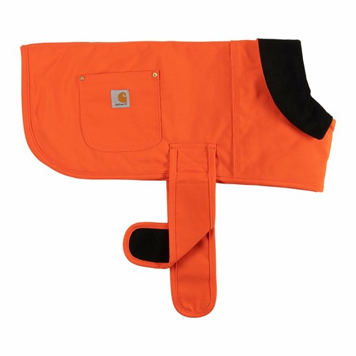 Duck Canvas Chore Coat Dog Vest in Orange, Large