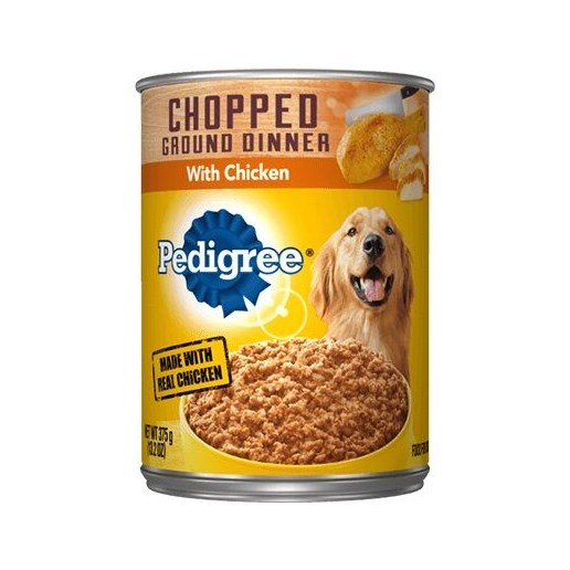 Pedigree Chopped Ground Dinner with Chicken Adult Wet Canned Dog Food, 22-Oz Can