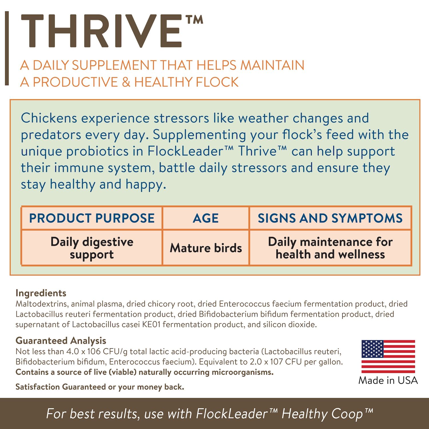 FlockLeader Thrive, 8-Oz