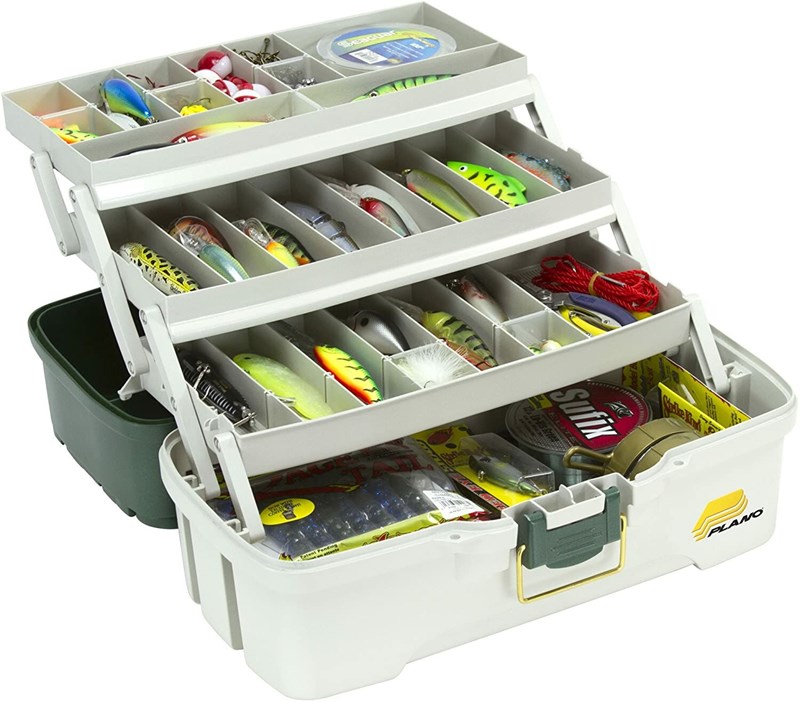 Three Tray Tackle Box in Green - Fishing Accessories, Plano