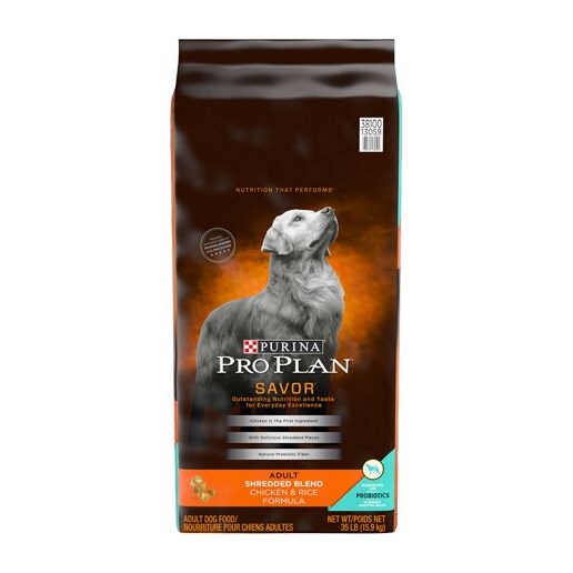 Purina Pro Plan SAVOR Shredded Blend Chicken & Rice Formula Adult Dry Dog Food, 35-Lb Bag