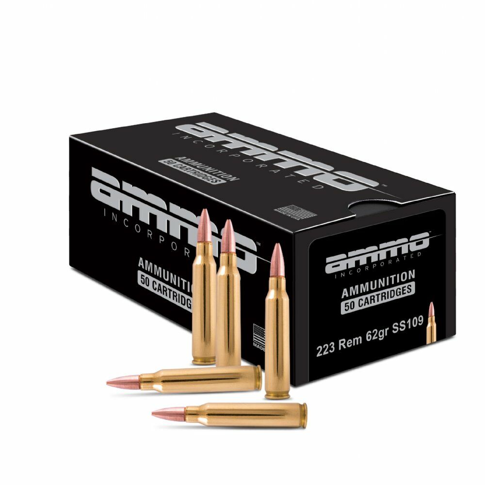 Ammo Inc. Signature .223 Rem, 62 Grain SS109 Rifle Ammo, 50-Rd