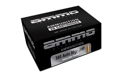Ammo Inc .380 ACP 90gr JHP - 20 Rounds