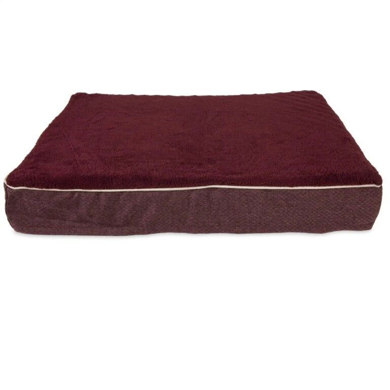 Petmate Aspen Pet Double Orthopedic Plush/Jacquard Dog Bed Assorted Colors, 36-In x 48-In