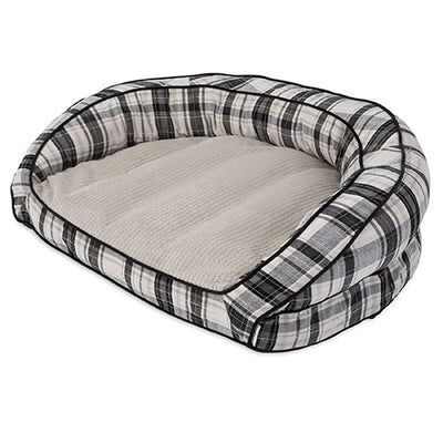 La-Z Boy Oxford Plaid Harper Sofa Dog Bed, 43-In x 35-In