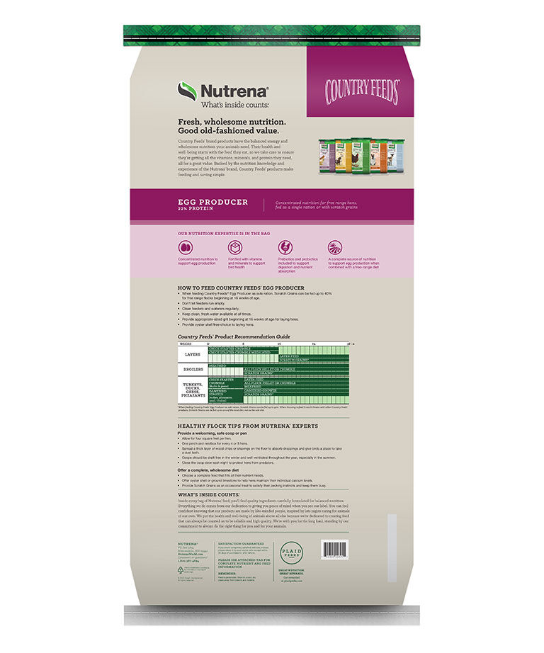 Nutrena Country Feeds Egg Producer Pellets, 50-Lb