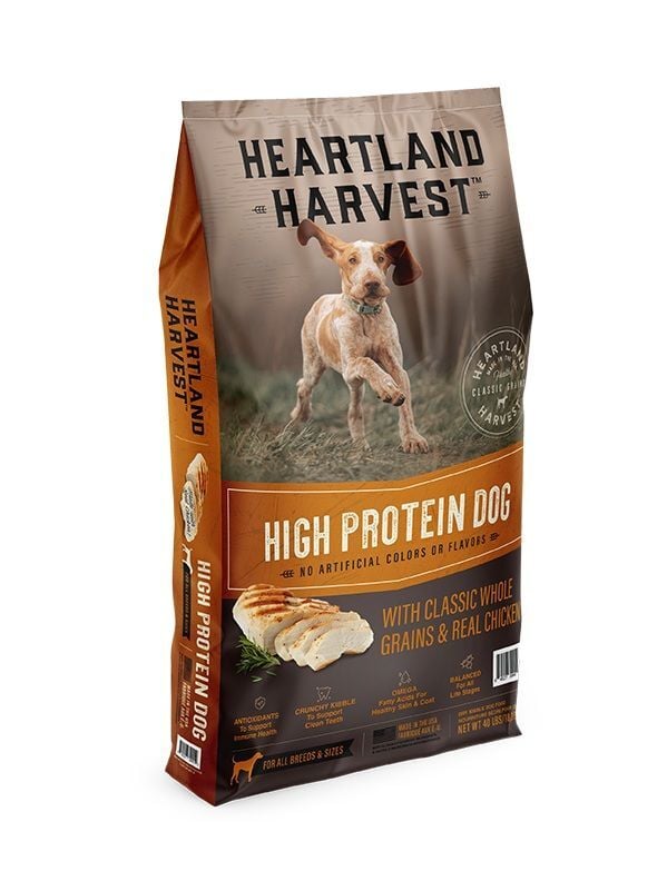 Heartland Harvest High Protein Dog with Classic Whole Grains & Real Chicken, 40-Lb