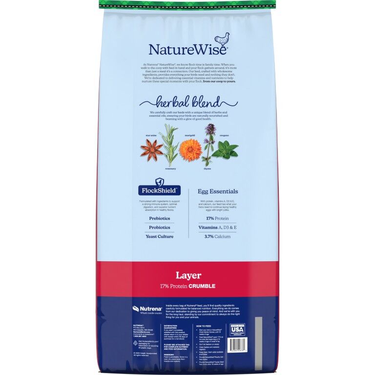 Nutrena NatureWise Layer 17% Protein Crumble, 40-Lb