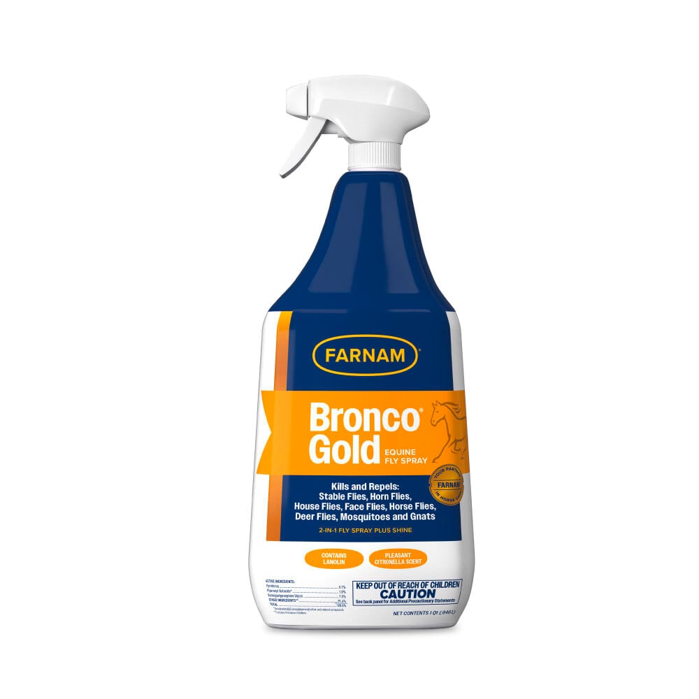 Farnam Bronco Gold Equine Fly Spray, 32 oz.