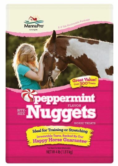 Manna Pro Bite-Size Peppermint Nuggets Horse Treats, 4-Lb