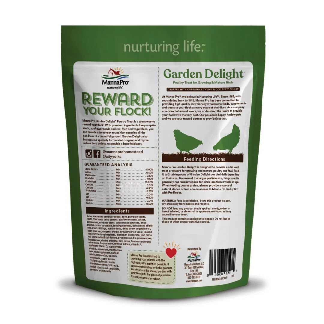 Manna Pro Garden Delight Poultry Treat, 2.25-Lb