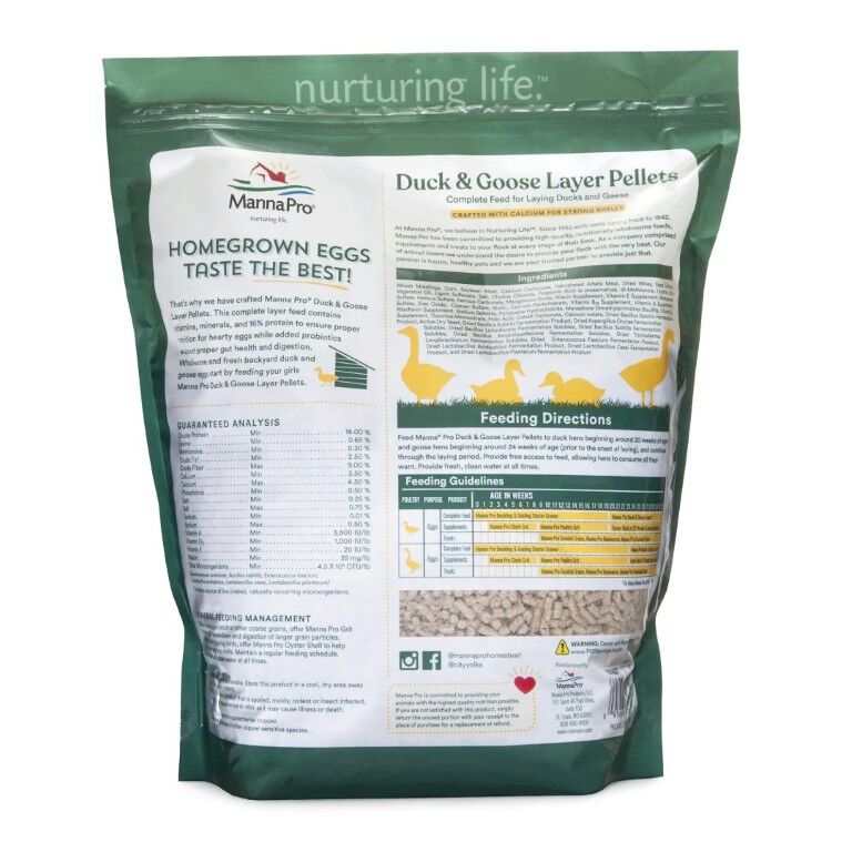 Manna Pro Duck & Goose Layer Pellets, 8-Lb