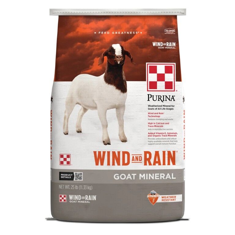 Purina Wind And Rain Goat Mineral, 25-Lb