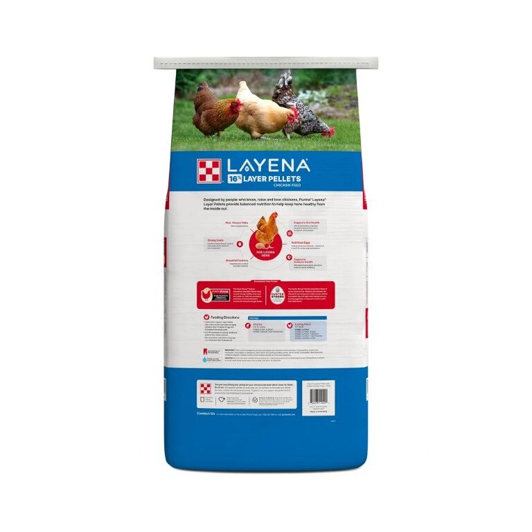 Purina Layena Pellets 16% Layer Hen Feed, 50-Lb