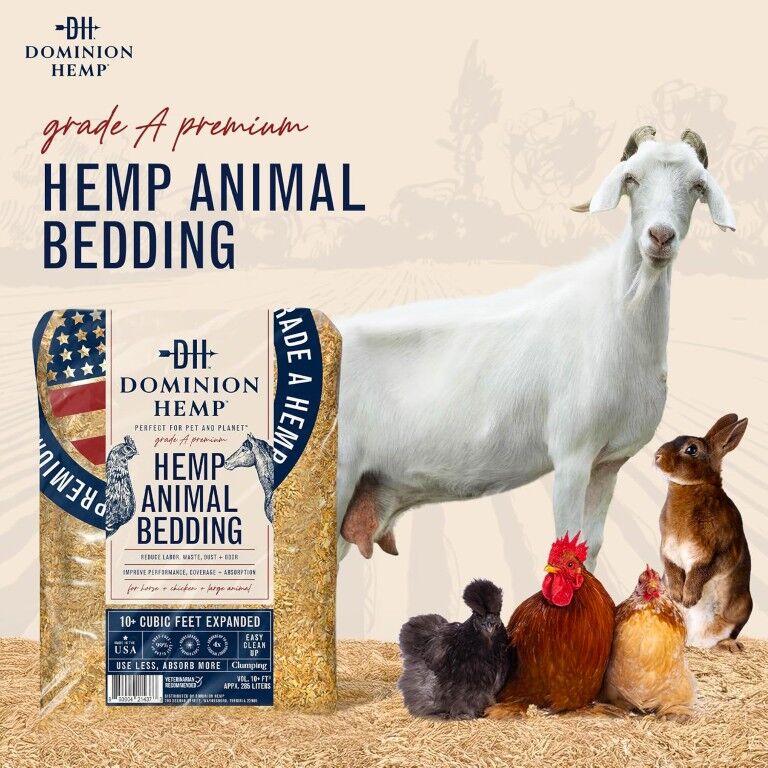 Dominion Hemp Large Bag Hemp Animal Bedding, 30-Lb