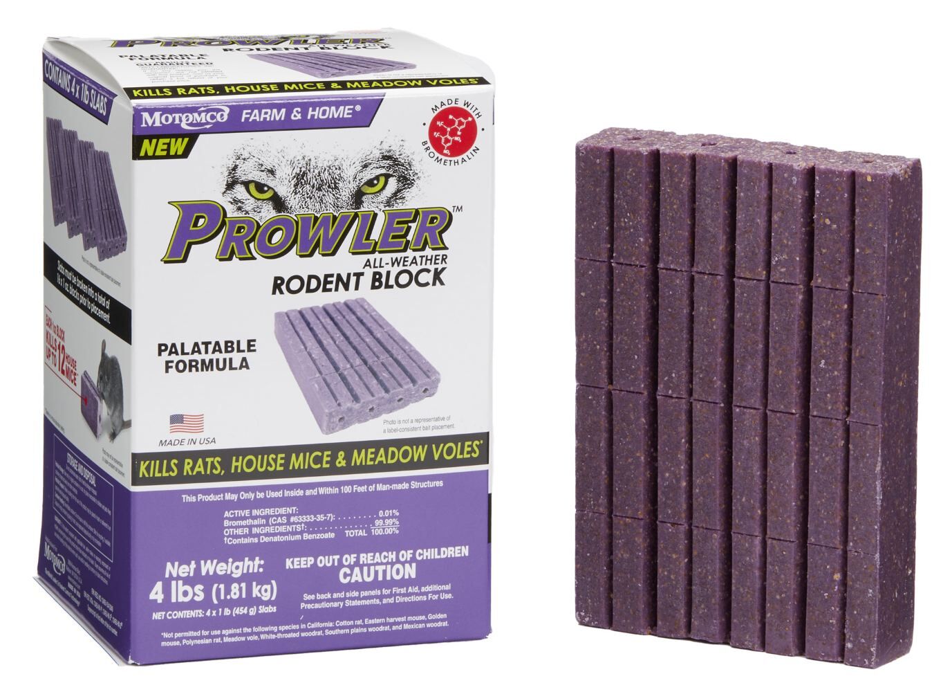 MOTOMCO Prowler All Weather Rodent Block, 4-Lb