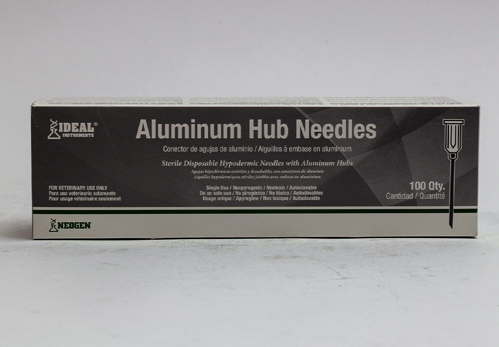 Neogen Corporation Ideal Aluminum Hub Needle, 20G x 1-In, 100-Ct