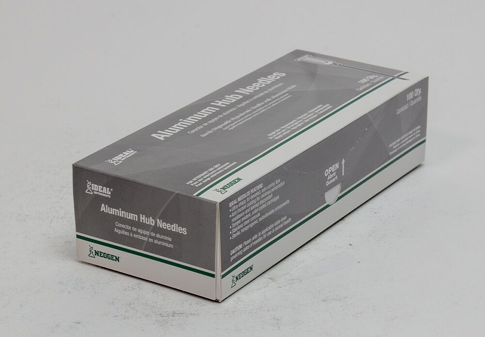 Neogen Ideal Aluminum Hub Needle, 20G X 1.5-In, 100-Ct